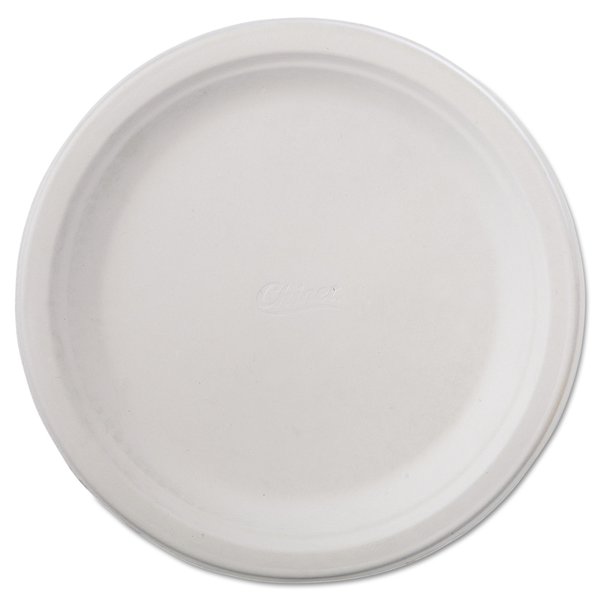 Chinet Paper Plate, Disposable, 93/4", White, PK500 HUH21232